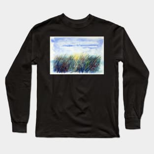 Sunset Reeds - Watercolour Long Sleeve T-Shirt